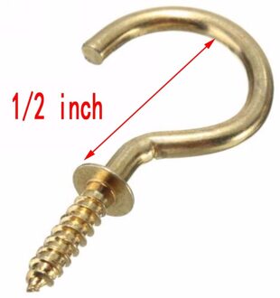 Shellhard 50Pcs Cup Haken Schroeven Jas Foto Hanger Sleutel Sieraden Display Houder Praktische Opknoping Haken Voor Thuis Tool 12mm