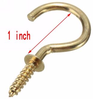 Shellhard 50Pcs Cup Haken Schroeven Jas Foto Hanger Sleutel Sieraden Display Houder Praktische Opknoping Haken Voor Thuis Tool 25mm