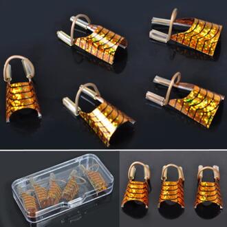 Shellhard 5pcs Nail Forms Gold Herbruikbare Nail Forms Acryl UV Gel Nagellak Nagels Gereedschap Voor Salon Huis gebruik