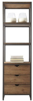 Shelter Island Bookcase - 60.0x40.0x200.0 cm Zwart