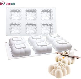 SHENHONG 6 Gat Cloud Siliconen Cakevorm Voor Bakken Mousse Chocolade Spons Mallen Pannen Cake Decorating Gereedschap accessoires Moule