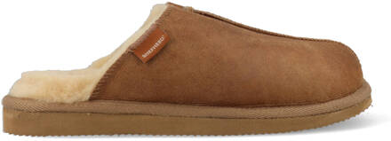 SHEPHERD Hugo Heren Pantoffels - Antique cognac - Maat 44