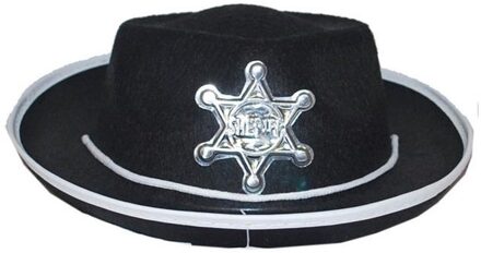 Sheriff hoed kind zwart (50cm)