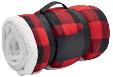 Shermatt rpet geruite picknickdeken Rood - One size