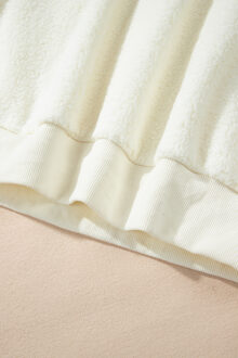 Sherpa Fleece Pullover Trui - maat L Ivoor