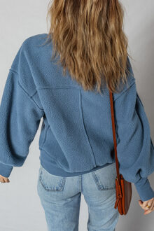 Sherpa Pullover Lange Mouwen Blauw