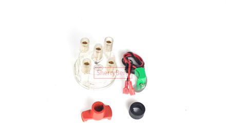 Sherryberg Distributeur Cap Voor Empi Rood/Blauw/Wit/Geel + Rotor + 009 Elektrische Ontsteking Kit Om fit Voor Meest Bosch 4 Cilinder wit cap ROTOR 009
