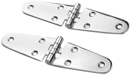 Shgo -1 Paar Rvs Strap Scharnier Voor Marine Boot Deur Meubels 144x38Mm