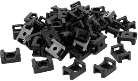 Shgo 100Pcs Plastic Draad Buddle Cable Tie Mount Zadel Zwart