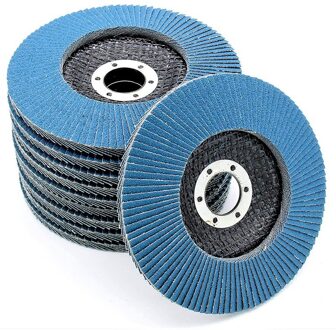 Shgo -10Pcs Flap Schijven Fan Discs Schuren Lakens Schurende Flap Discs Grit 120 Flap Schurende Mop Schijven Voor Haakse Slijper 125Mm