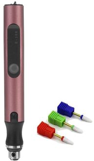Shgo -18000RPM Diy Mini Cordless Graveren Pen Oplaadbare Draadloze Elektrische Grinder Houtsnijwerk Pen Voor Graveren roze