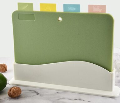 Shgo -4Pcs/Set Keuken Multifunctionele Plastic Snijplank Eco Friendly Food Grade Snijplank Keuken Accessoires