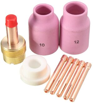 Shgo -9Pcs Tig Lastoorts Grote Lange Gas Lens & Alumina Cup Voor WP17 WP18 WP26 Tig Collet Lichamen Spares kit Accessoires