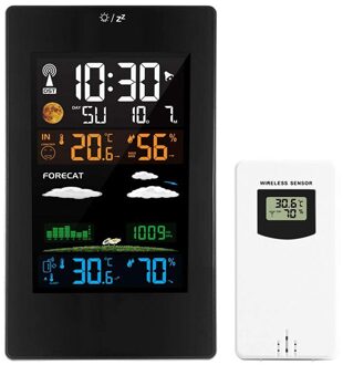 Shgo -Draadloze Weerstation, Digitale Station Indoor Outdoor Thermometer Met Sensor, Klok, trend, Tempera