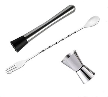 Shgo -Rvs Cocktail Muddler, Menglepel, Jigger Set, bar Tool Set Voor Bar Party Wijn Cocktail Drink Shaker