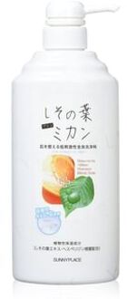 Shi-so-no-ha Plus Mikan Hair & Body Wash For Sensitive Skin 600ml