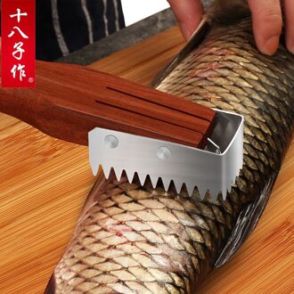 Shibazi Is Een Magische Instrument Voor Scaling Vis Met Houten Handvat