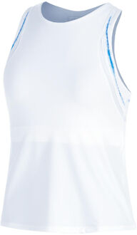 Shibori Stripe Tanktop Dames-Wit - XS,S,L