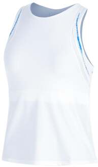 Shibori Stripe Tanktop Dames-Wit