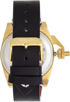 Shield Pascal lederen band heren duikhorloge Goud