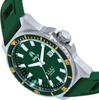 Shield Reef Band horloge met datum - groen - One Size