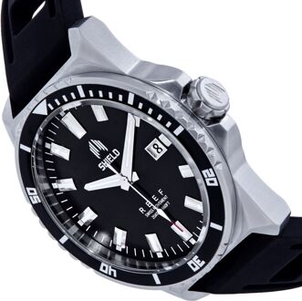 Shield Reef Band horloge met datum - zwart - One Size