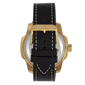 Shield Shaw lederen band duikhorloge voor heren met datum Goud