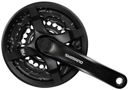 Shimano Crankstel Shimano FC-TY501 6/7/8 speed 170mm 42x34x24T met kettingscherm - zwart