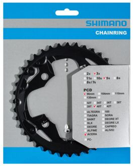 Shimano Kettingblad Acera Fc-m3000 40t-ax 9s 96 Mm Zwart