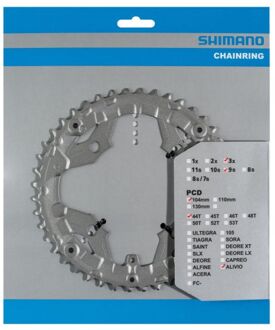 Shimano kettingblad Alivio FC-T4060 44T 104 mm zilver