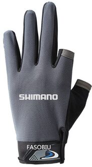 Shimano Mannen Vrouwen 3 Vingers Cut Outdoor Sport Wandelen Handschoenen Lente Katoen Waterdicht Anti-Slip Duurzaam Vissen handschoen Grijs