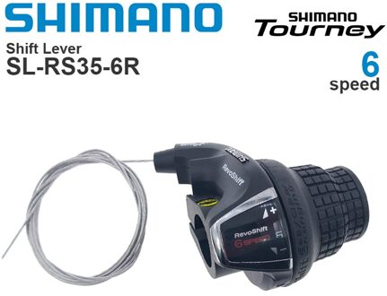 Shimano Tourney Revoshift SL-RS35 Fiets Versnellingspook 3 × 6S 3 × 7S 6V 7V 18 21 Speed Shifters Pairs Omvatten Kabel 6v(rechtsaf)