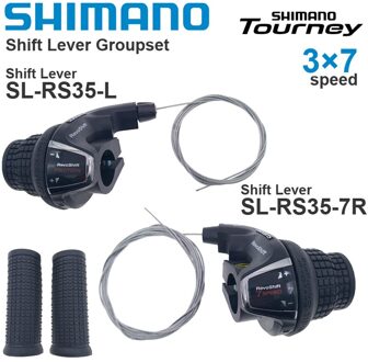 Shimano Tourney Revoshift SL-RS35 Fiets Versnellingspook 3 × 6S 3 × 7S 6V 7V 18 21 Speed Shifters Pairs Omvatten Kabel 7v(pairs)