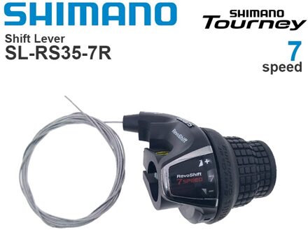 Shimano Tourney Revoshift SL-RS35 Fiets Versnellingspook 3 × 6S 3 × 7S 6V 7V 18 21 Speed Shifters Pairs Omvatten Kabel 7v(rechtsaf)