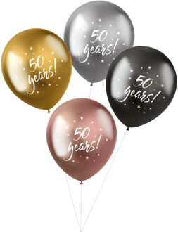 Shimmer Ballonnen '50 Years' (4st) Multikleur - Print