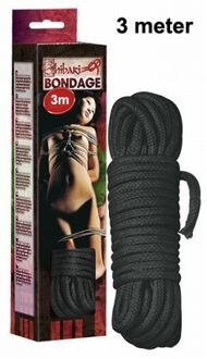 Shinbaki Bondage – Origineel Japans Bondage Touw van Hoog Kwaliteit 3 Meter - Zwart