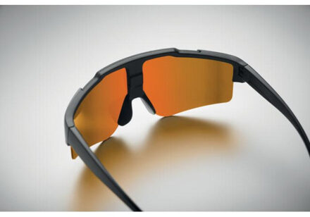 Shine gespiegelde sport zonnebril Oranje - One size