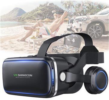 Shinecon 6 Generatie G04E 3D VR Virtual Reality-bril met koptelefoon
