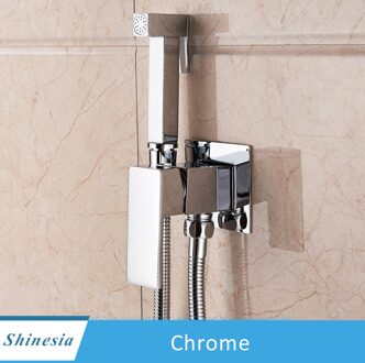 Shinesia Messing Douche Bidet Kraan Wasmachine Mixer Moslim Douche Ducha Higienica Cold & Water Mixer Kraan Vierkante Douche spray Chorme