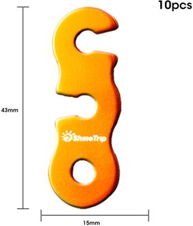 Shinetrip 10 Stuks Tent Spanners Aluminium Touw Richter Gesp Voor Tent Camping Wandelen Backpacken Outdoor Activiteit Glod