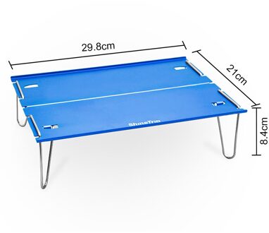 Shinetrip Camping Tafel Draagbare Ultralight Aluminium Mini Klaptafel Voor Outdoor Picknick Bbq Strand Vissen Klaptafel blauw