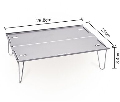 Shinetrip Camping Tafel Draagbare Ultralight Aluminium Mini Klaptafel Voor Outdoor Picknick Bbq Strand Vissen Klaptafel grijs
