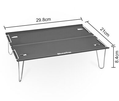 Shinetrip Camping Tafel Draagbare Ultralight Aluminium Mini Klaptafel Voor Outdoor Picknick Bbq Strand Vissen Klaptafel zwart