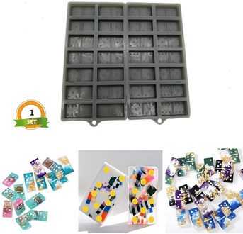Shiny Dominoes Silicone Epoxy Resin Mould Cake Mold Fondant Molds Cake Decorating Tools Chocolate Fondant Tools Soap Mold Diy