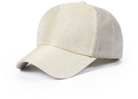 Shiny Kinderen Baseball Cap Zomer Mesh Ademend Kids Meisje Jongen Zonnehoed Effen Kleur Outdoor Zonnescherm Caps beige