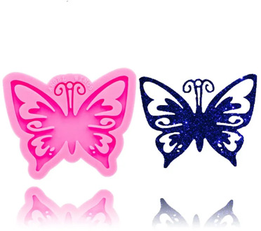 Shiny Pretty butterfly Mold Silicone Molds DIY Keychain Pendants Epoxy Mould Silicon Resin Crafting Molds