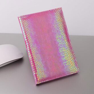 Shiny Pu Leer Paspoort Cover Imitatie Snake Skin Travel Card Ticket Paspoorthouder Kleurrijke Document Opslag Clip Levert 2