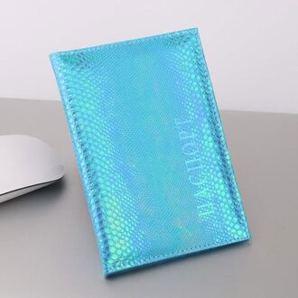Shiny Pu Leer Paspoort Cover Imitatie Snake Skin Travel Card Ticket Paspoorthouder Kleurrijke Document Opslag Clip Levert 3