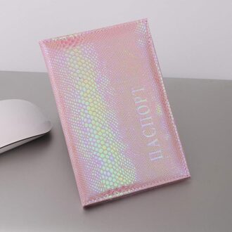 Shiny Pu Leer Paspoort Cover Imitatie Snake Skin Travel Card Ticket Paspoorthouder Kleurrijke Document Opslag Clip Levert 5
