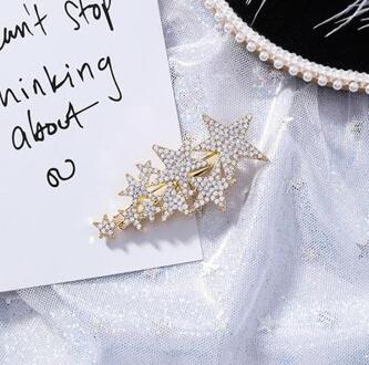 Shiny Star Haarspeldjes Rhinestone Haarspelden Haar Clip Zoete Hoofddeksels Haar Grip Haar Accessoires Voor Vrouwen Meisje Bruiloft